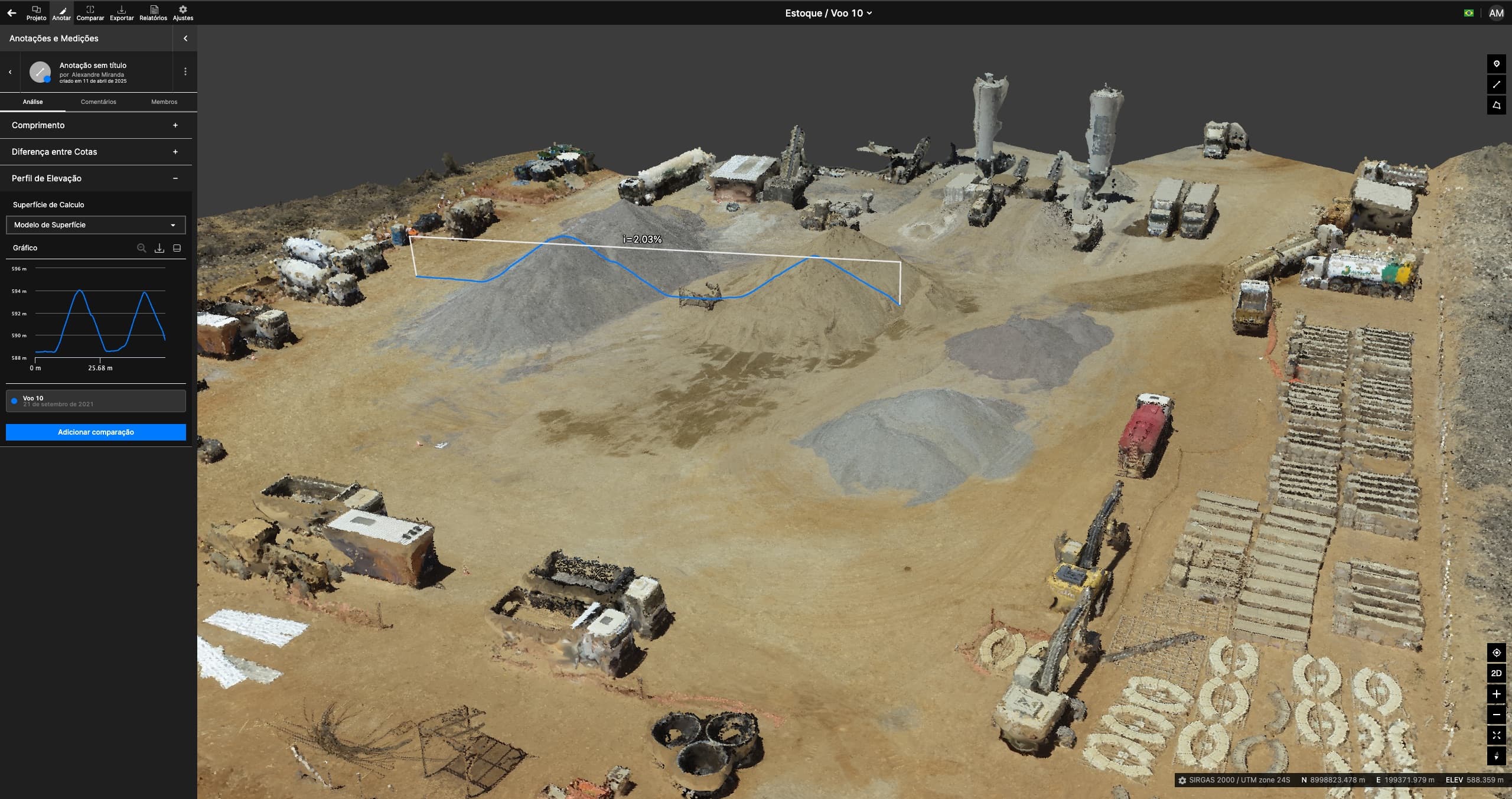 Maply Dashboard - Interface da plataforma de análise de dados de drones